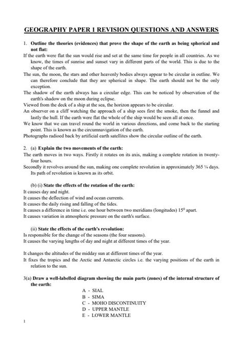 structured questions for geography