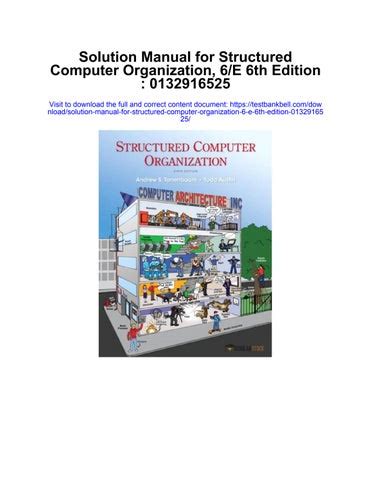 Full Download Structured Computer Organization 6Th Edition Answers File Type Pdf 