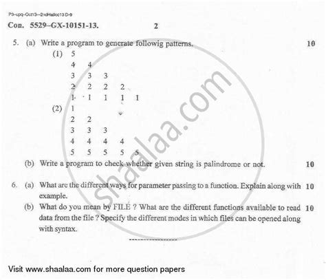 Download Structured Programming Approach Question Papers 