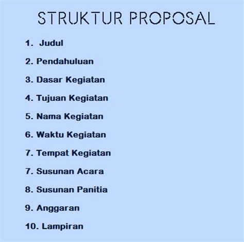 struktur proposal kegiatan