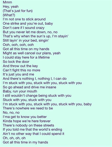 STUCK WITH YOU LYRICS - Stuck With you - Huey Lewis - with lyrics - YouTube