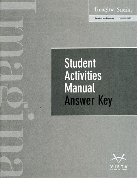 Student Activities Manual Answer Key Imagina 2015
