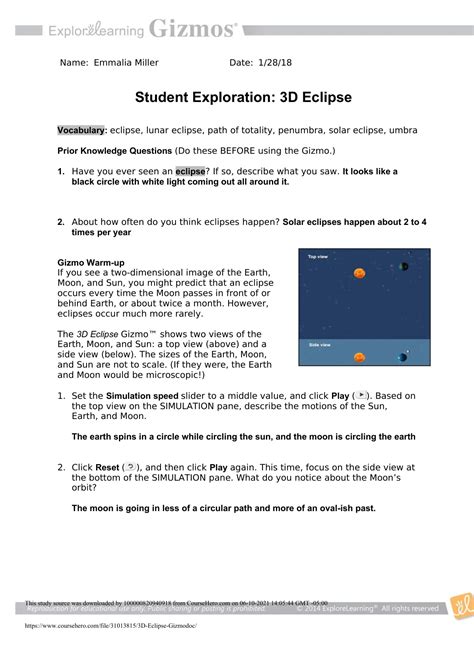 student exploration 3d eclipse
