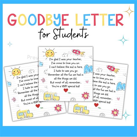 Student Goodbye Letter