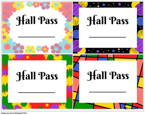 Student Hall Pass Template