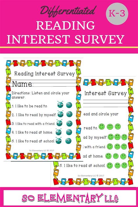 Student Interest Inventory Differentiated Kindergarten Reading Interest Inventory For Kindergarten - Reading Interest Inventory For Kindergarten