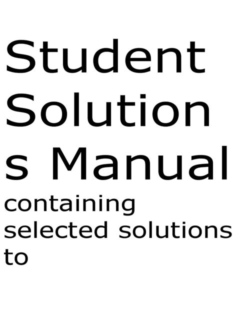 Student Solutions Manual Containing Selected Solutions To Fundamentals Of Machine Component Design 3rd Edition Delivered Via Email In Pdf Format