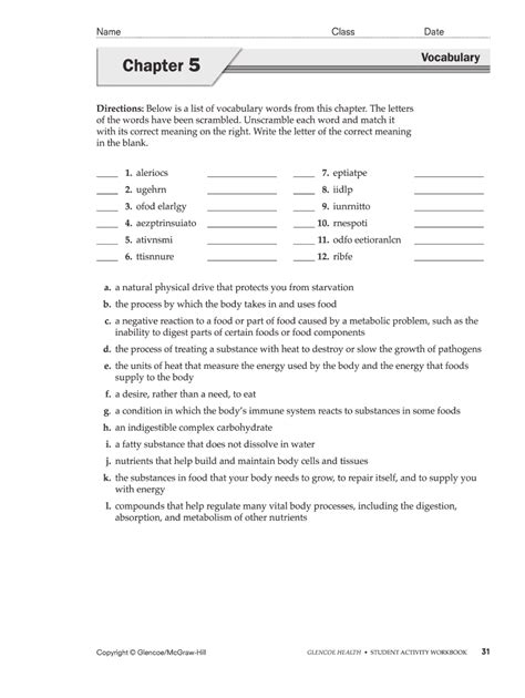 Full Download Student Activity Workbook Answer Key File Type Pdf 