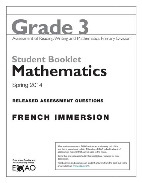 Download Student Booklet Mathematics 