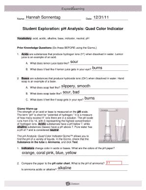 Download Student Exploration Ph Analysis Answers 