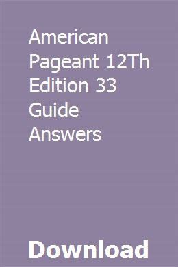 Read Student Questions American Pageant Twelfth Edition Answers 