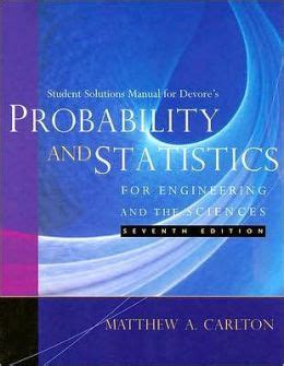 Download Student Solutions Manual For Devore S Probability And Statistics For Engineering And The Sciences 7Th 