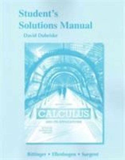 Read Online Students Solutions Manual For Calculus And Its Applications And Brief Calculus And Its Applications 
