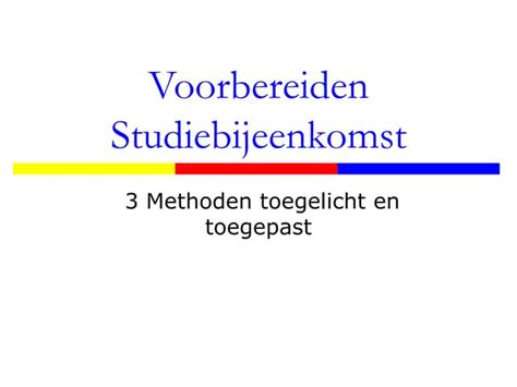 studiebijeenkomst definitie