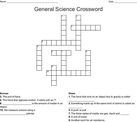 study applicable to many sciences crossword