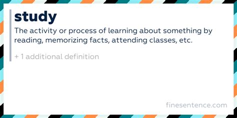 study definition english