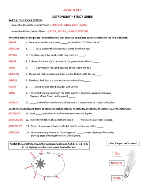 study guide astronomy answer key