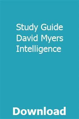 study guide david myers intelligence