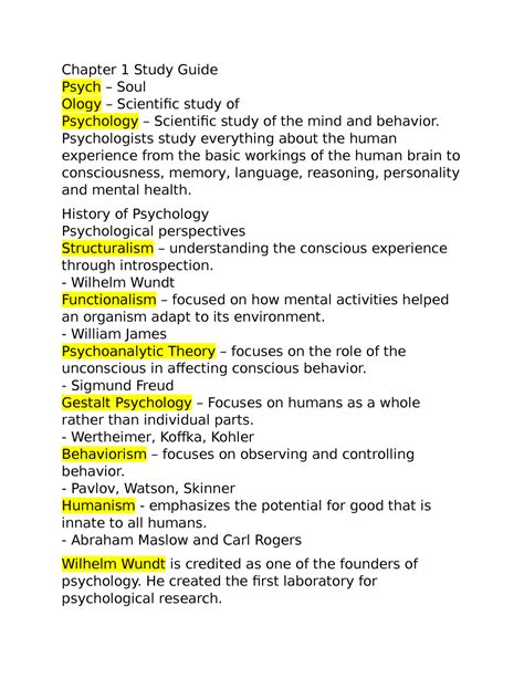 Study Guide For Basic Psychology Fifth Edition