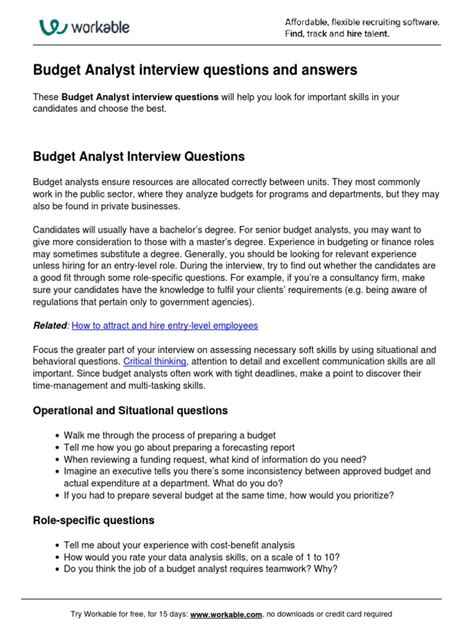Study Guide For Budget Analyst Exam