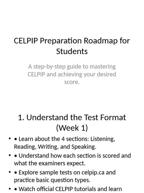Study Guide For Celpip