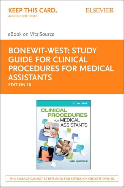 Study Guide For Clinical Procedures For Medical Assistants 9e