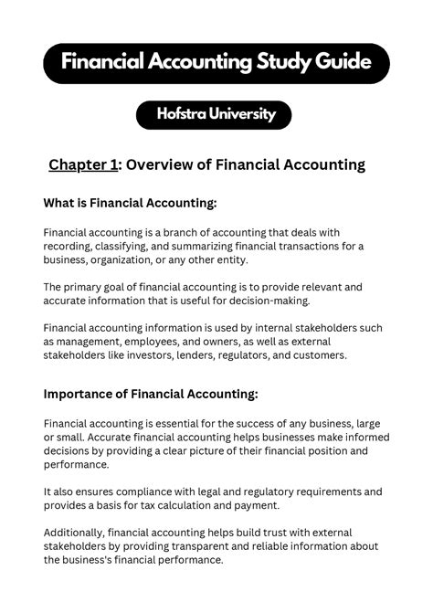 Study Guide For Financial Accounting By Harrison