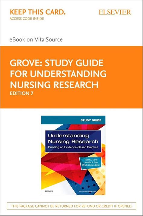 Study Guide For Understanding Nursing Research Building An Evidence Based Practice 6e