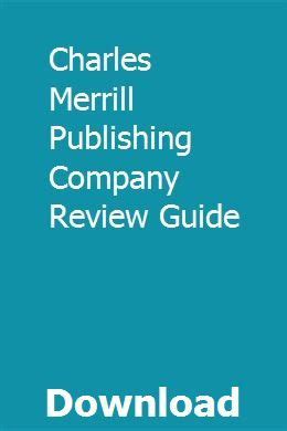 Study Guide Merrill Publishing Company