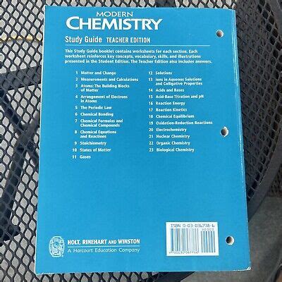 Study Guide Modern Chemistry Section 2 Answers