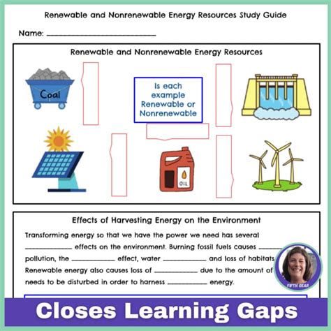 Study Guide Nonrenewable Energy Resources Answers