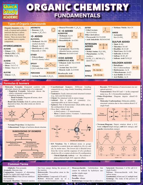 Study Guide Organic Chemistry A Short Course