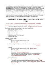 Study Guide Primates Answers