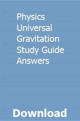 study guide universal gravitation answers