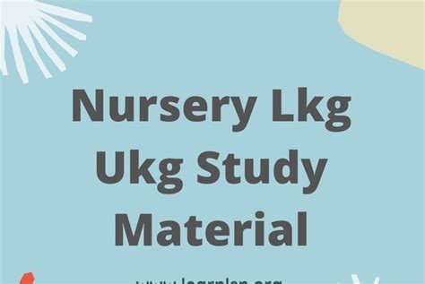 Study Material For Nursery Lkg Ukg Small Kids English Homework For Ukg - English Homework For Ukg