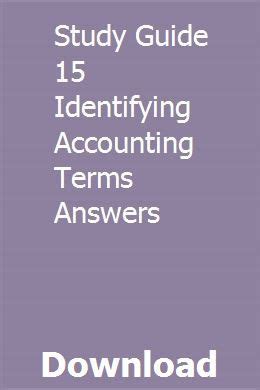 Full Download Study Guide 15 Identifying Accounting Terms Answers 