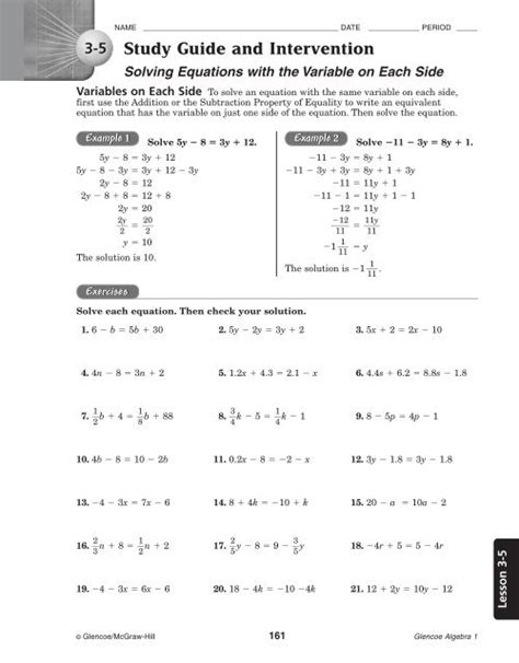 Read Study Guide And Intervention Answers Solving Equations 