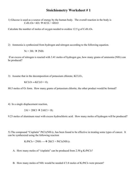 Full Download Study Guide Answer Key For Stoichiometry Chapter 12 