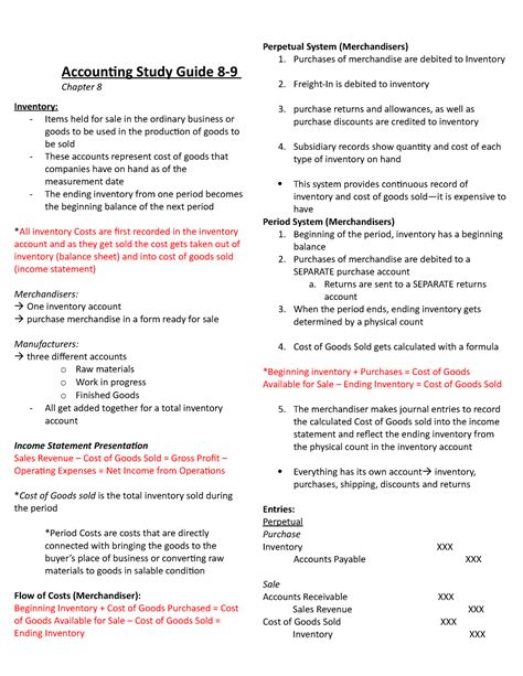 Download Study Guide Answers For Accounting 
