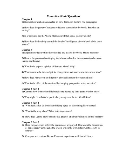Read Online Study Guide Brave New World Answers 