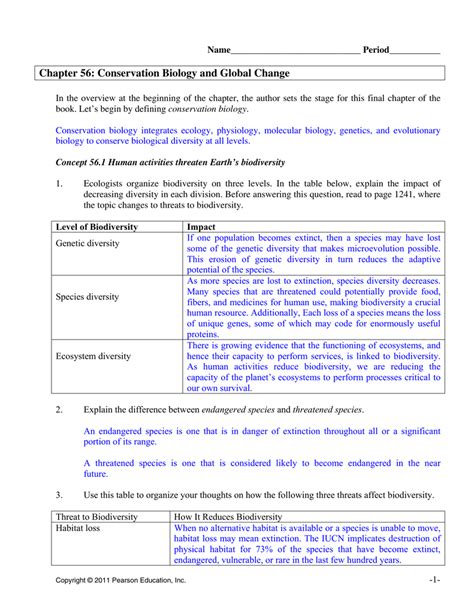 Read Study Guide Chapter 5 Section 1 Biodiversity 