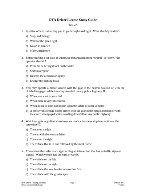 Full Download Study Guide Driving Test 