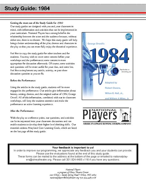 Read Study Guide For 1984 