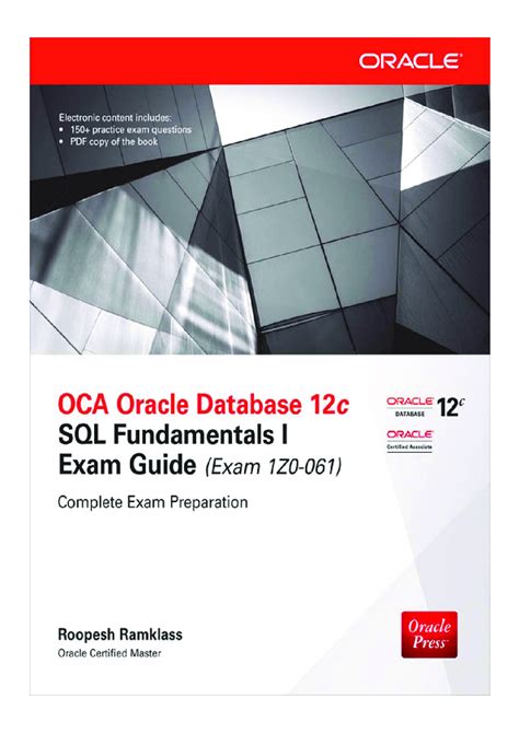 Read Study Guide For 1Z0 061 Oracle Database 12C Sql Fundamentals Oracle Certification Prep 