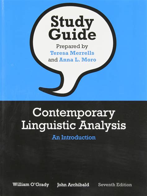 Full Download Study Guide For Contemporary Linguistic Analysis 