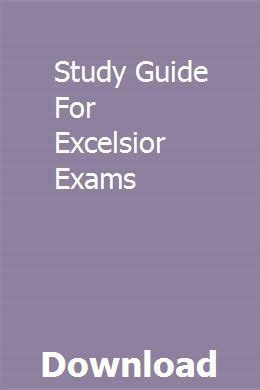 Read Study Guide For Excelsior Exams 