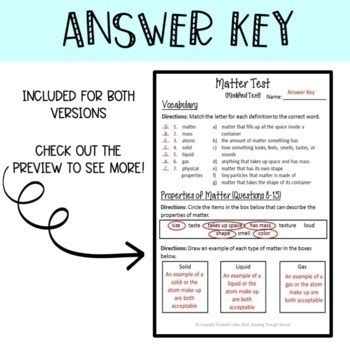 Full Download Study Guide For Matter Test 