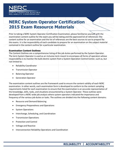 Read Study Guide For Nerc System Operator Certification 