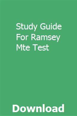Read Study Guide For Ramsey Mte Test 