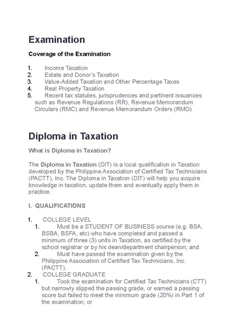 Download Study Guide For Tax Technician 